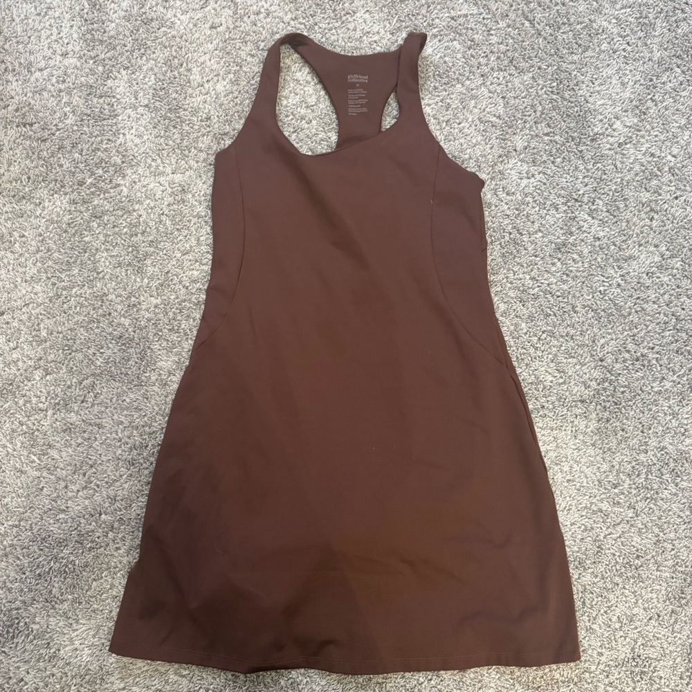 Girlfriend Collective Brown Athletic Dress